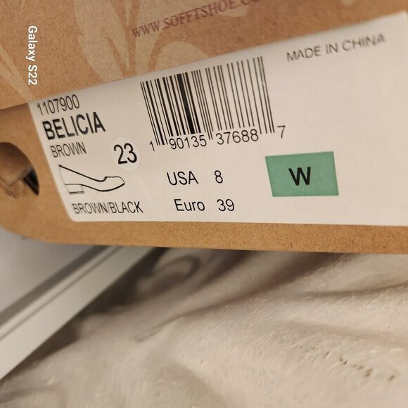 Sofft calf hair block heel leopard print Belicia pumps. NIB. Size 8 Wide - Picture 3 of 11